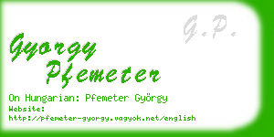 gyorgy pfemeter business card